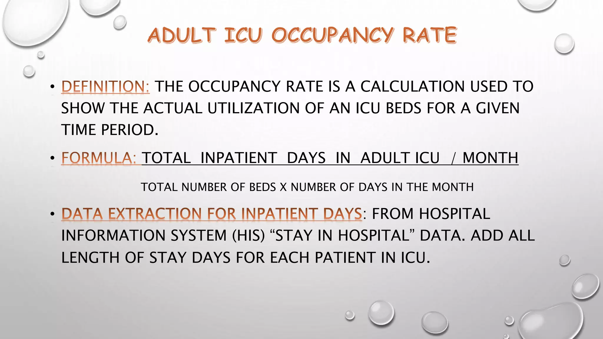 Clinical audit and hospital key performance indicators for bed