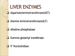 CLINICAL_BIOCHEMISTRY ENZYMES AND THEIR FUNCTION TESTS IN THE ORGANS | PPTX