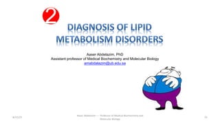 8/15/23
Aaser Abdelazim ---- Professor of Medical Biochemistry and
Molecular Biology
55
2
Aaser Abdelazim, PhD
Assistant professor of Medical Biochemistry and Molecular Biology
amabdalazim@ub.edu.sa
 