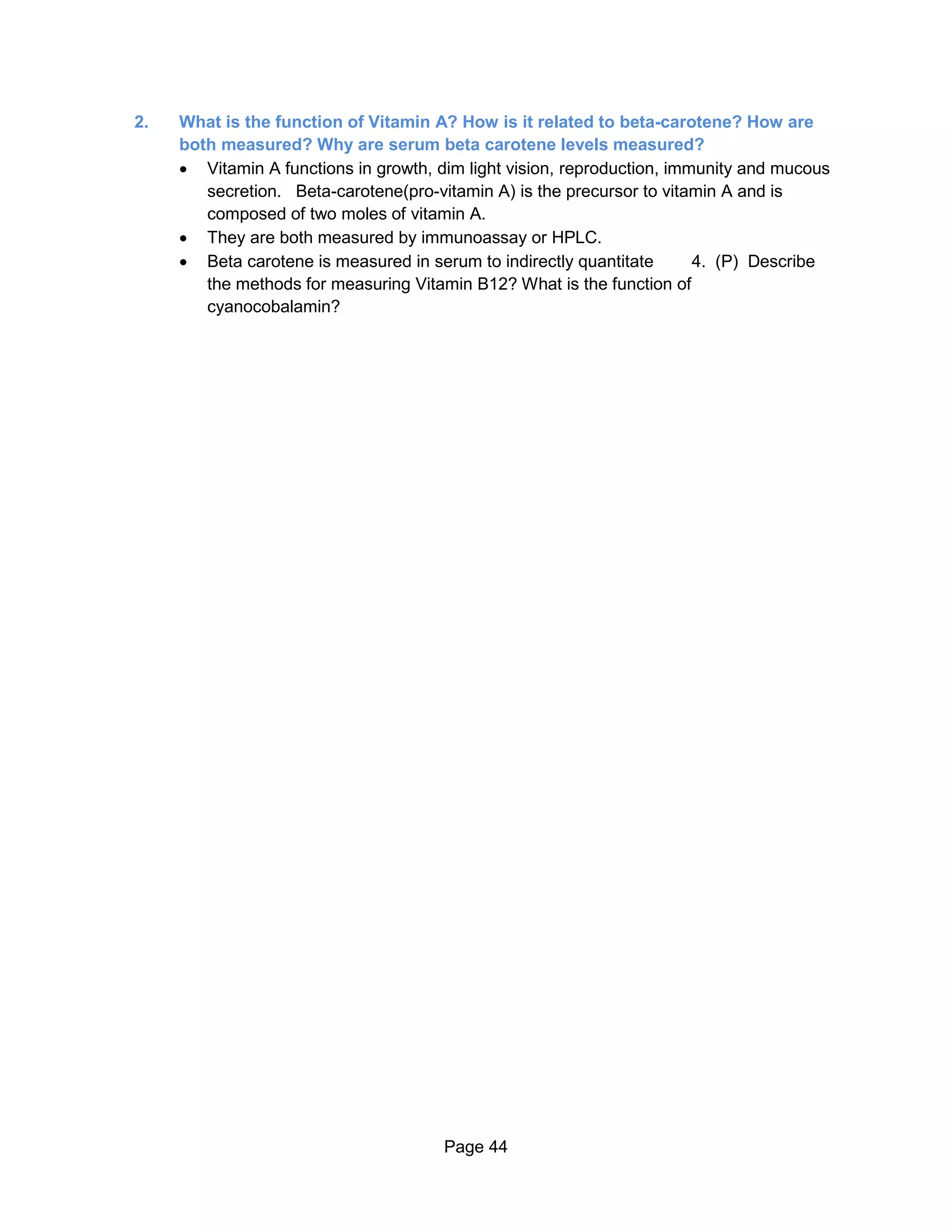 Clinical chemistry review sheet for mlt certification and ascp PDF