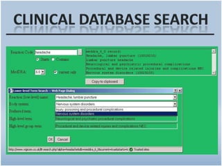 Clinical data managementUsed in clinical research to manage the data of a clinical trial