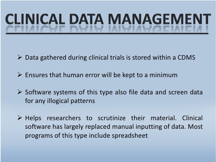 Clinical Data Management