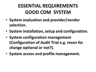 Clinical data management | PPTX