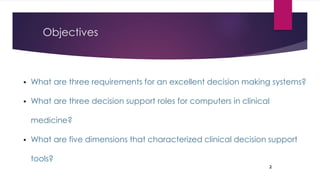 Clinical decision support systems | PPTX
