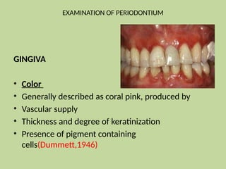 CLINICAL DIAGNOSIS in periodontal disease | PPTX