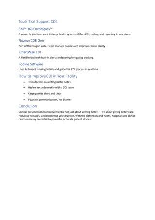 Cdi Program Query Clinical Documentation Improvement: A Simple Guide for Better Medical ...