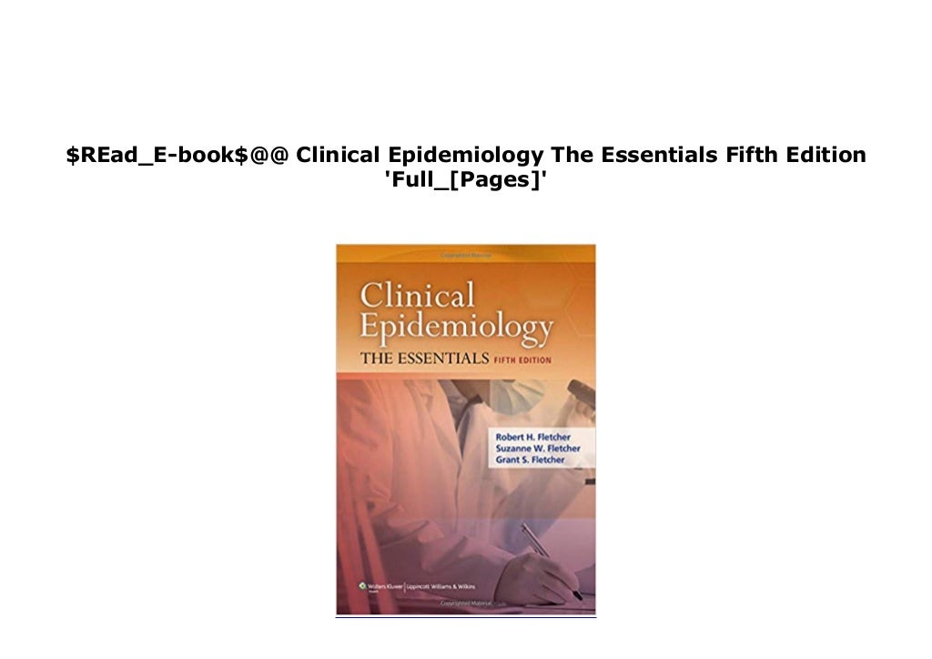 [PDF_NO_BUY] Clinical Epidemiology The Essentials Fifth Edition