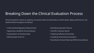 Clinical Evaluation for Medical Devices and IVDS | PPTX