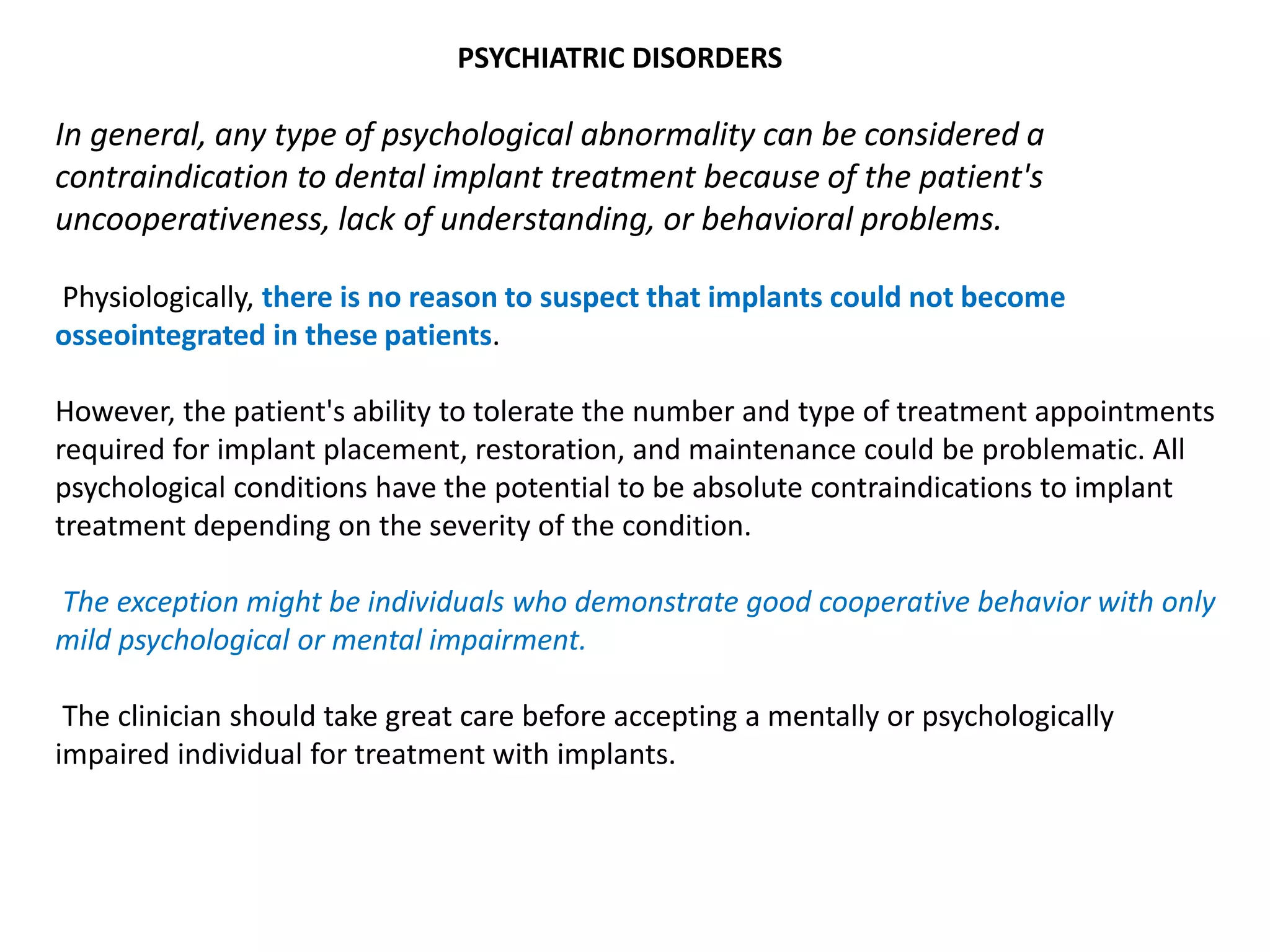 Clinical evaluation of the implant patient | PPTX