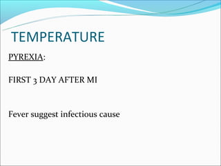 Pyrexia Temp Clinical examination chest pain | PPT