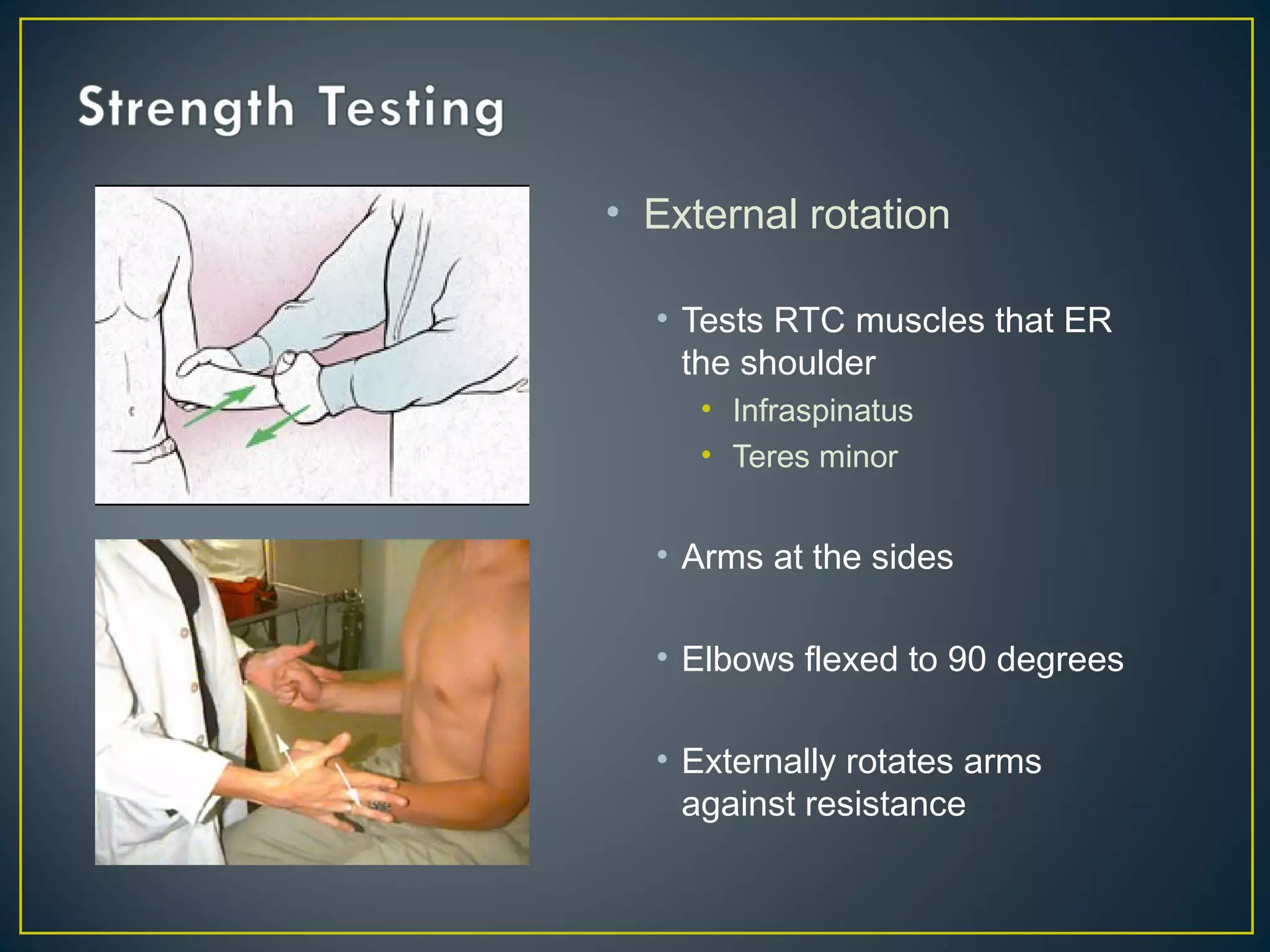 Shoulder Rtc Syndrome Clinical Examination Of Shoulder | PPT