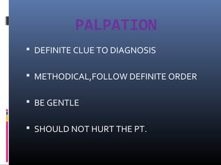 Clinical examination of swelling | PPT