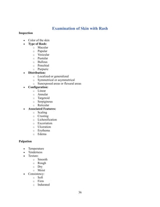 Skin Rash Exam clinical examination of newborn check list- all systems at glance | PDF