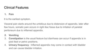 Clinical Features, Investigations and Management of Appendicitis and ...