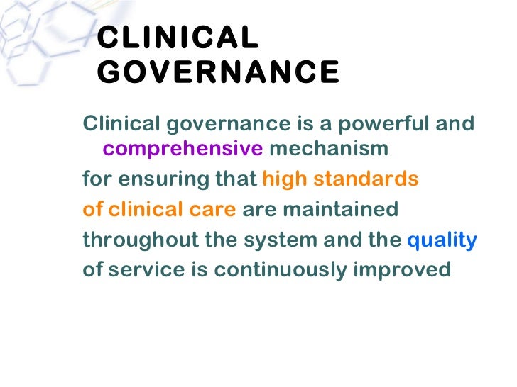 Clinical governance