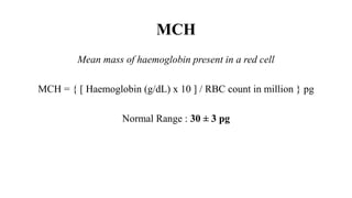 Mch Count Clinical Haematology : Basic Guide | PPTX