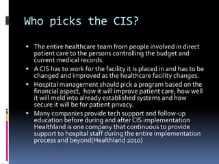 Clinical information system-final copy | PPTX