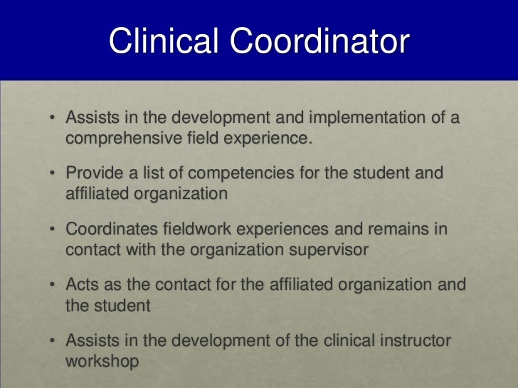 training coordinator inform diagnostics