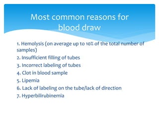 Insufficient Sample Clinical Laboratory Diagnostics presentation | PPTX