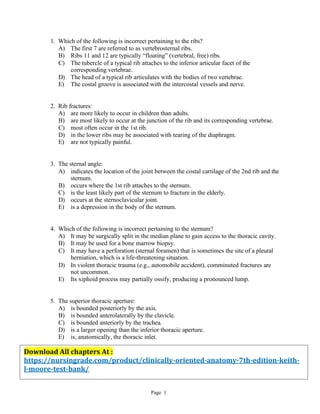 Clinically Oriented Anatomy, Seventh Edition Keith L. Moore Test Bank.pdf