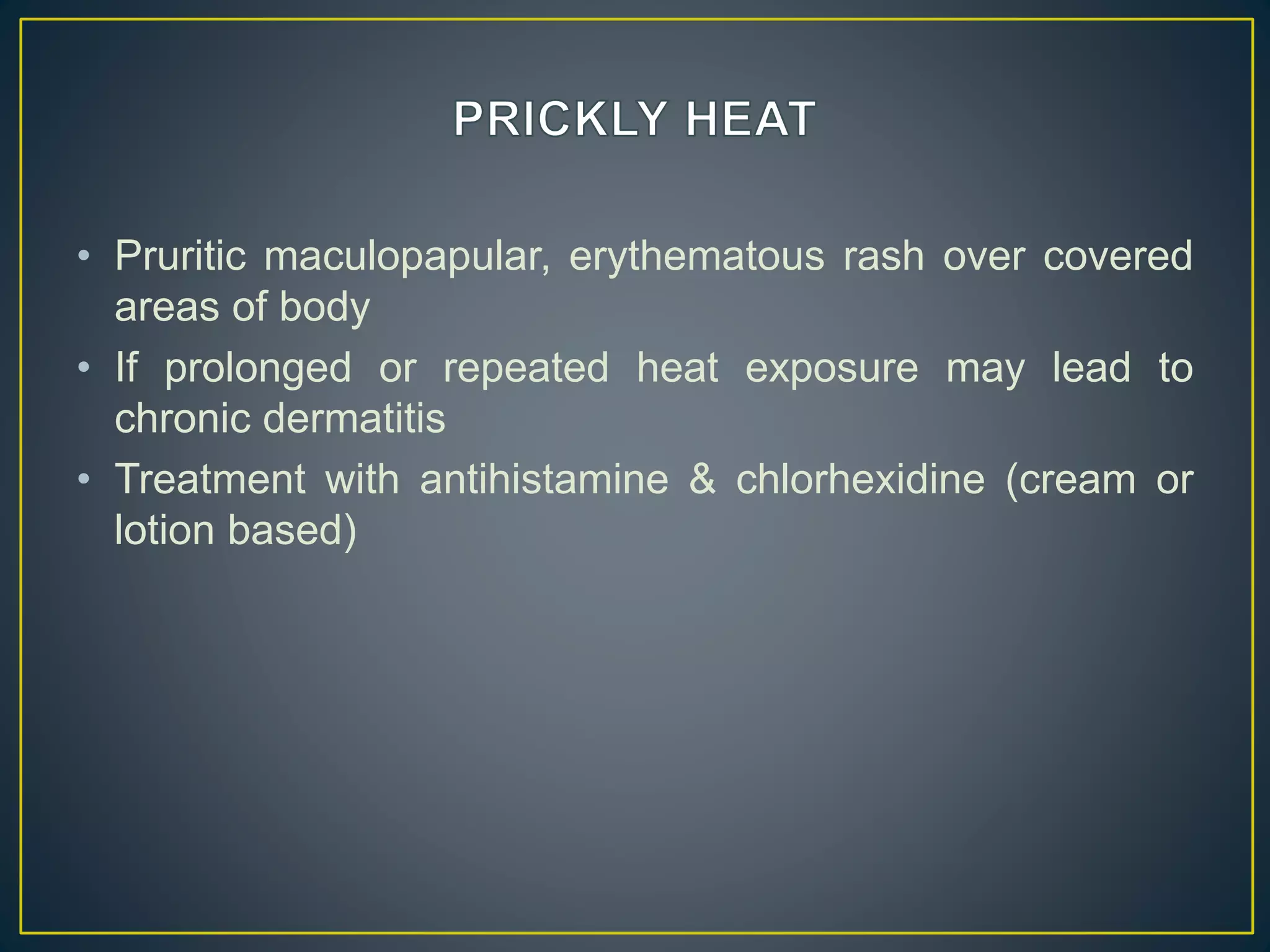 Clinical management of heat related illness, moh | PPTX
