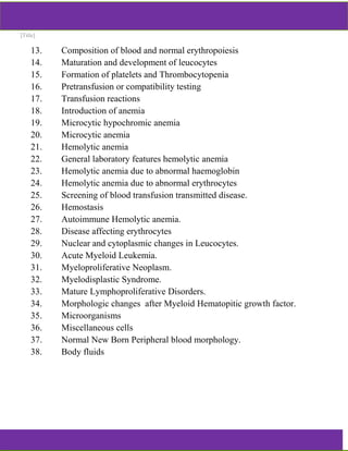 Clinical pathology Notes | PDF