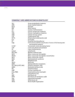Pathology Names Clinical pathology Notes | PDF