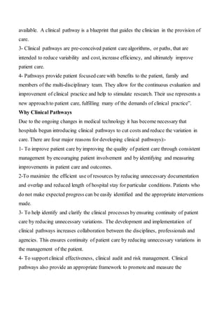 Clinical pathway | DOCX