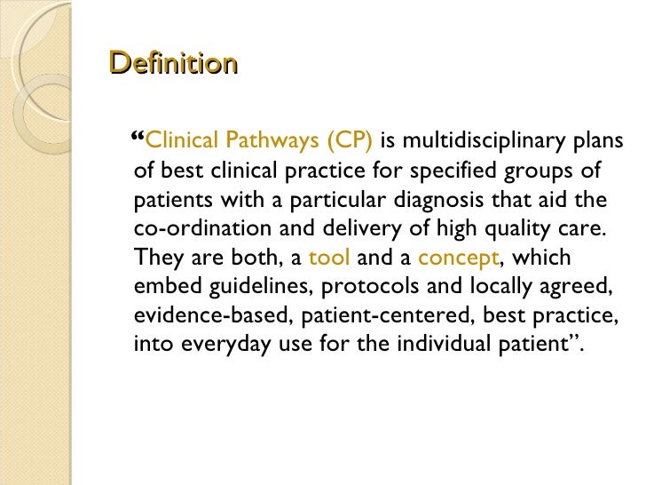clinical pathway definition