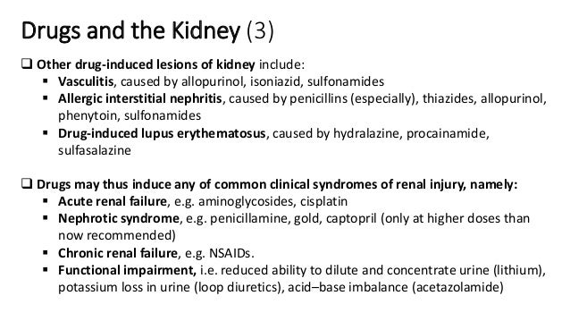 can sulfasalazine damage kidneys