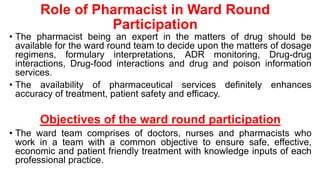 Clinical Pharmacy Introduction to Clinical Pharmacy, Concept of ...