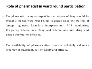 Clinical pharmacy services | PPTX