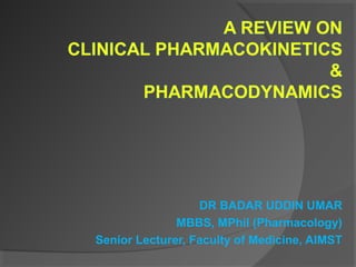 DR BADAR UDDIN UMAR
MBBS, MPhil (Pharmacology)
Senior Lecturer, Faculty of Medicine, AIMST

 