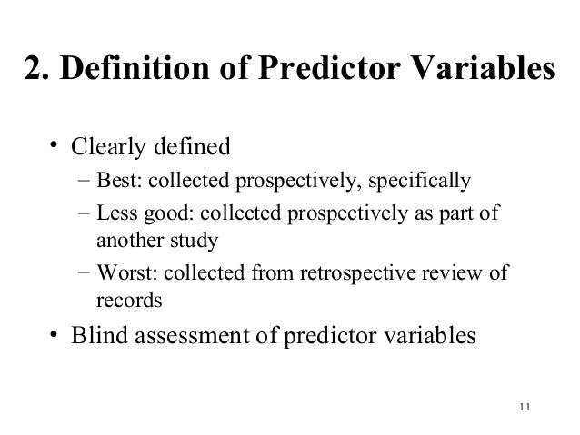 what is a predictor variable in psychology