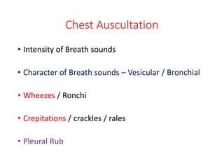 Clinical presentation of respiratory diseases 2021 | PDF