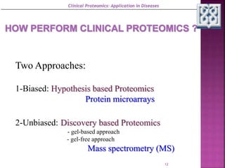 Clinical proteomics in diseases lecture, 2014 | PPTX