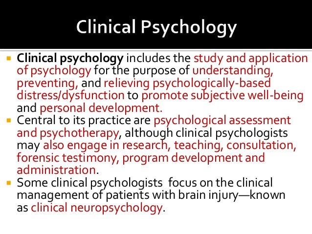 clinical psychology examples