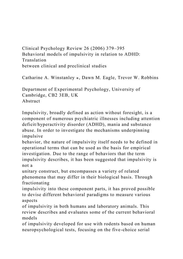 Clinical Psychology Review 26 (2006) 379–395Behavioral model.docx