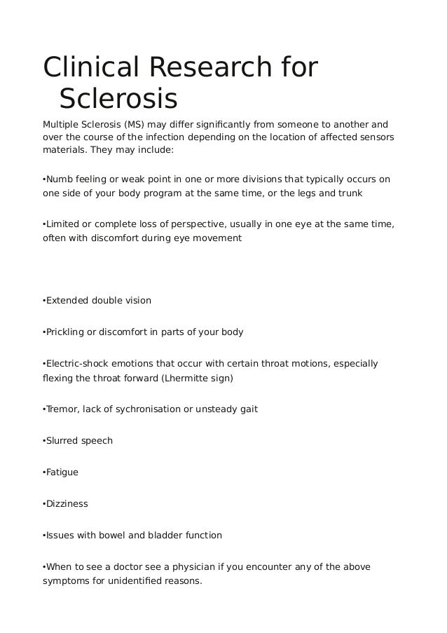 Research paper on multiple sclerosis