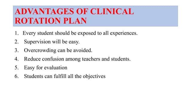 CLINICAL ROTATION PLAN.pptx for msc nursing | PPTX