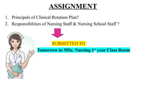 Pt Clinical Rotation clinical rotation plan ppt. nursing education | PPTX