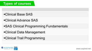 Clinical SAS Training by Aspire Techsoft | PPTX