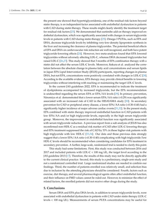 Clinical Impact of Serum Omega-3 Fatty Acids on Endothelial Function in ...