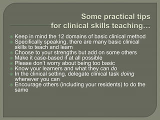 Basic Clinic Training.pdf MEU WORKSHOP Clinical Skills Education | PPTX