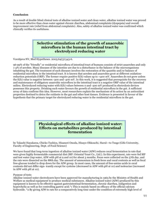 Clinical Studies And Research On Electrolyzed Water