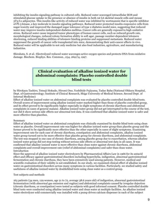 Clinical Studies And Research On Electrolyzed Water