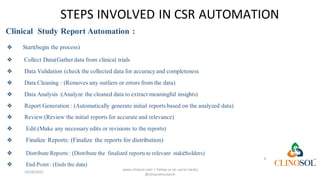 CSR Automation: Accelerating Clinical Trial Results Reporting | PDF