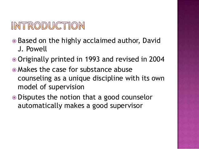 Clinical supervisor alcohol and drug