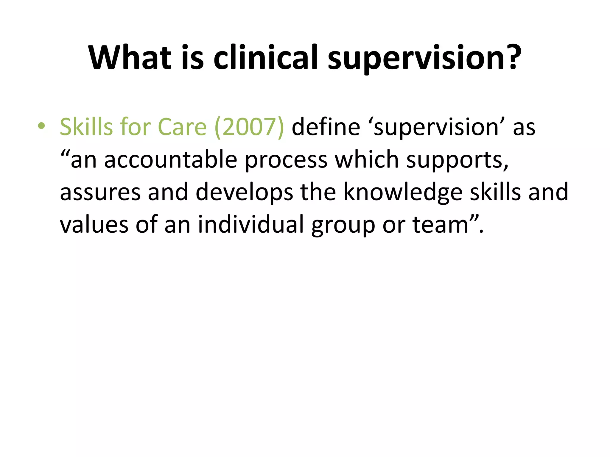 Clinical supervision unit 1 | PPTX