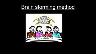 Brain storming method
 